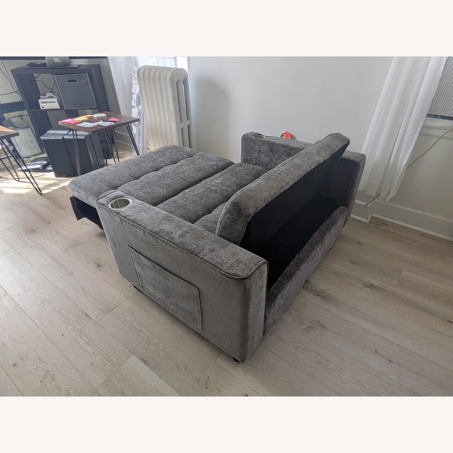Wayfair Ebern Designs Light Gray Fabric Loveseat - image-2