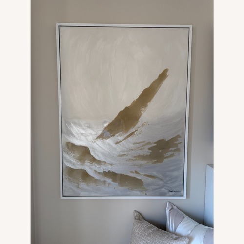 Used CB2 White Seas II Abstract Painting for sale on AptDeco