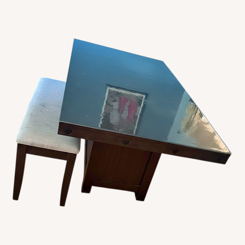 Used Bob's Discount Furniture Dark Brown Dining Table for sale on AptDeco