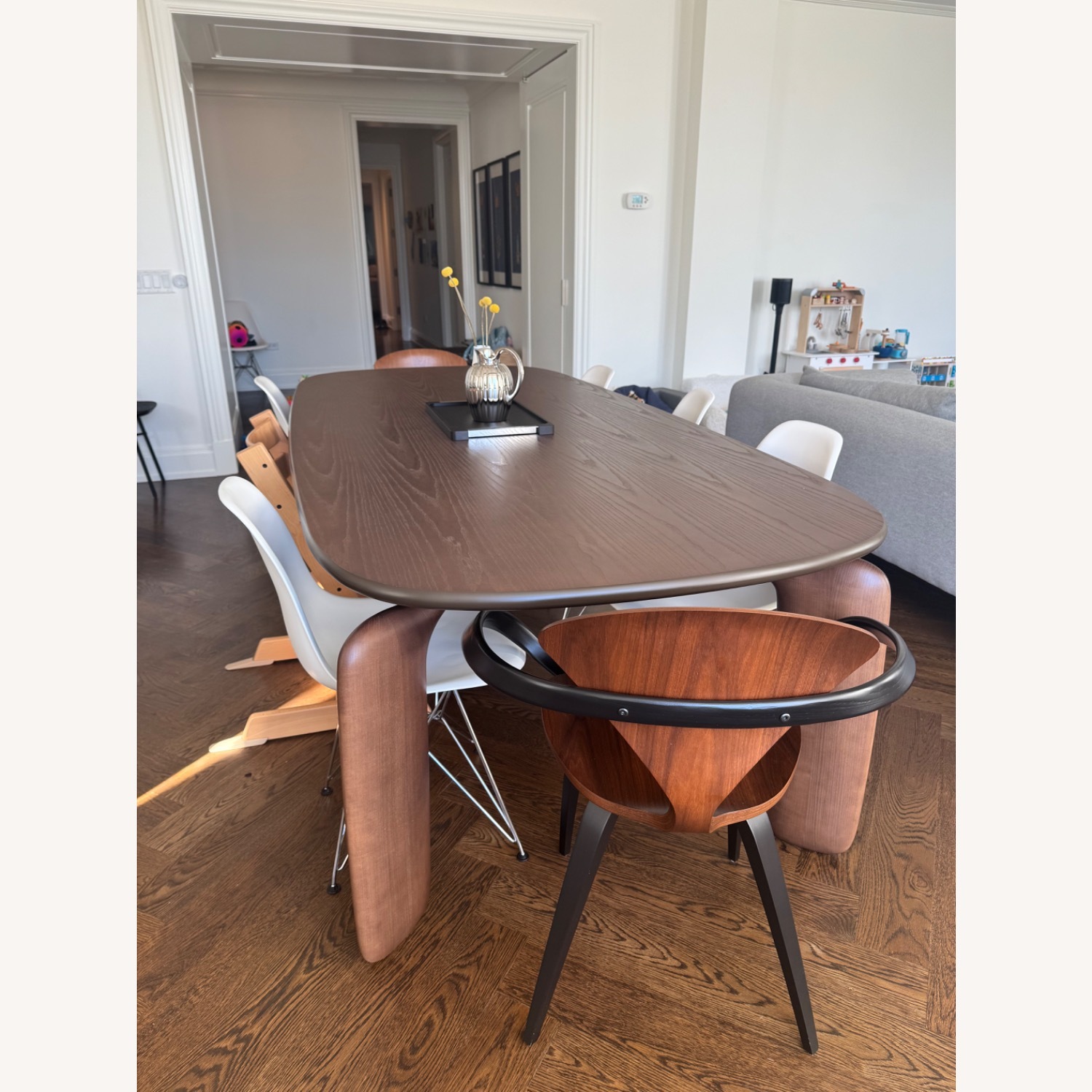 Roche Bobois Pulp Dark Brown Wood Dining Table - image-2