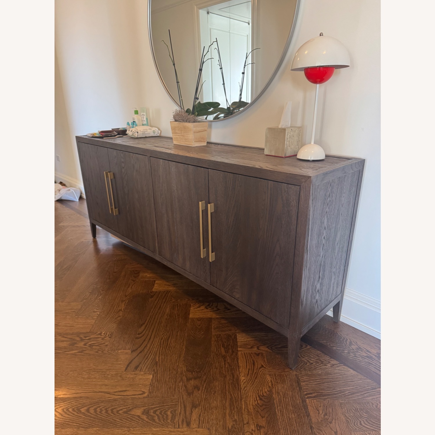 Restoration Hardware Dark Brown French Contemporary Sideboard - image-1