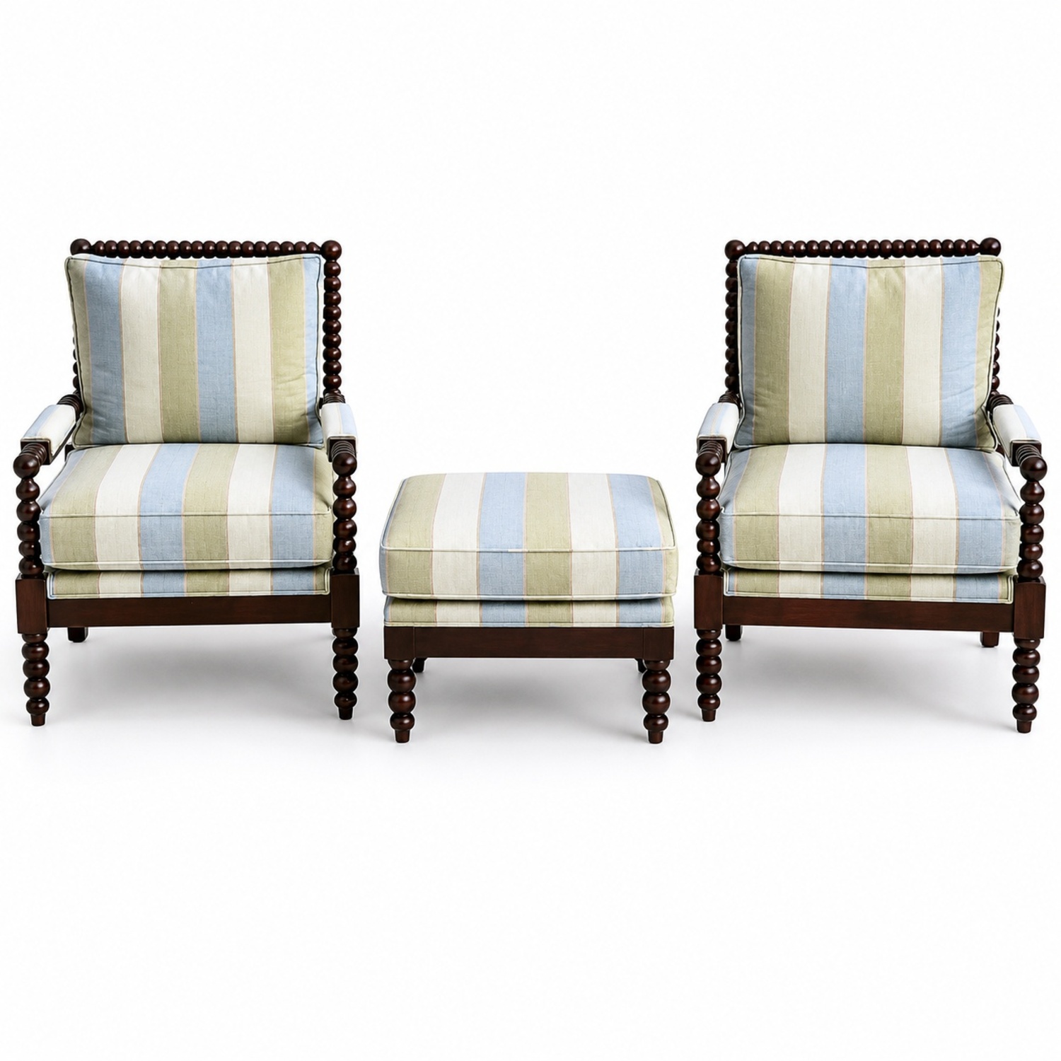 Serena & Lily Beckett Chair Set With Ottoman - image-6