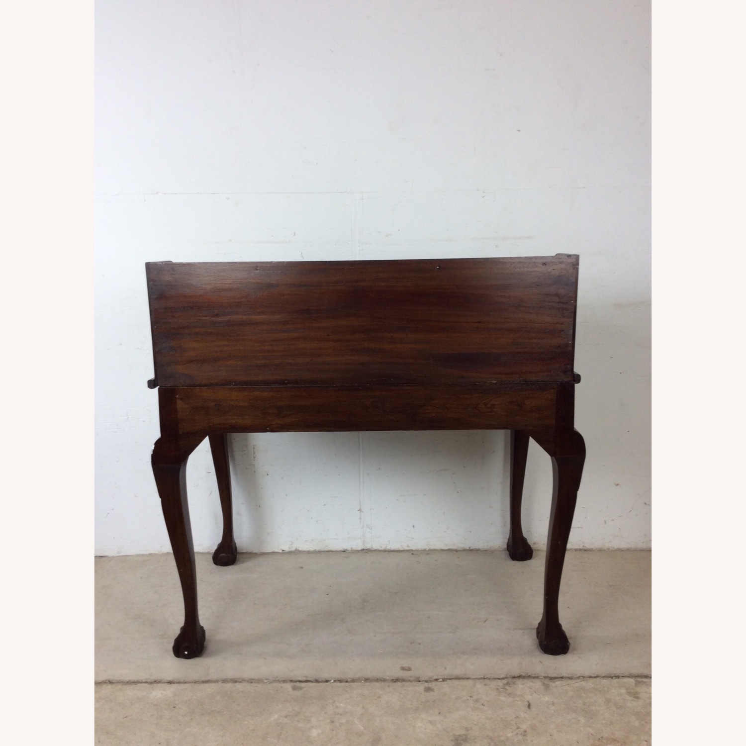 Vintage Walnut Chippendale Style Writing Desk - image-23