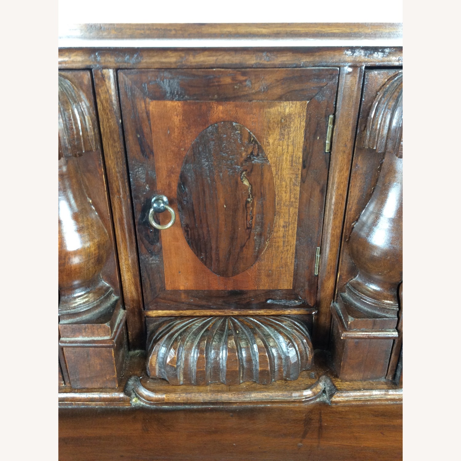 Vintage Walnut Chippendale Style Writing Desk - image-8