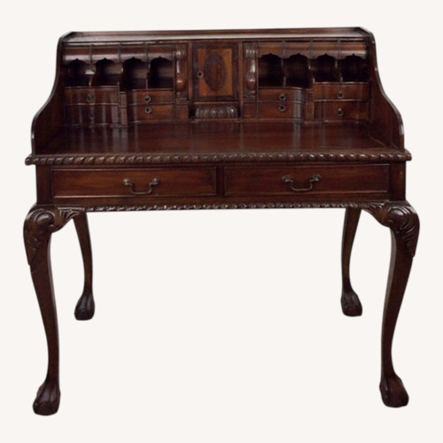Used Vintage Walnut Chippendale Style Writing Desk for sale on AptDeco