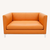 Minotti Orange Leather Andersen Lovechair