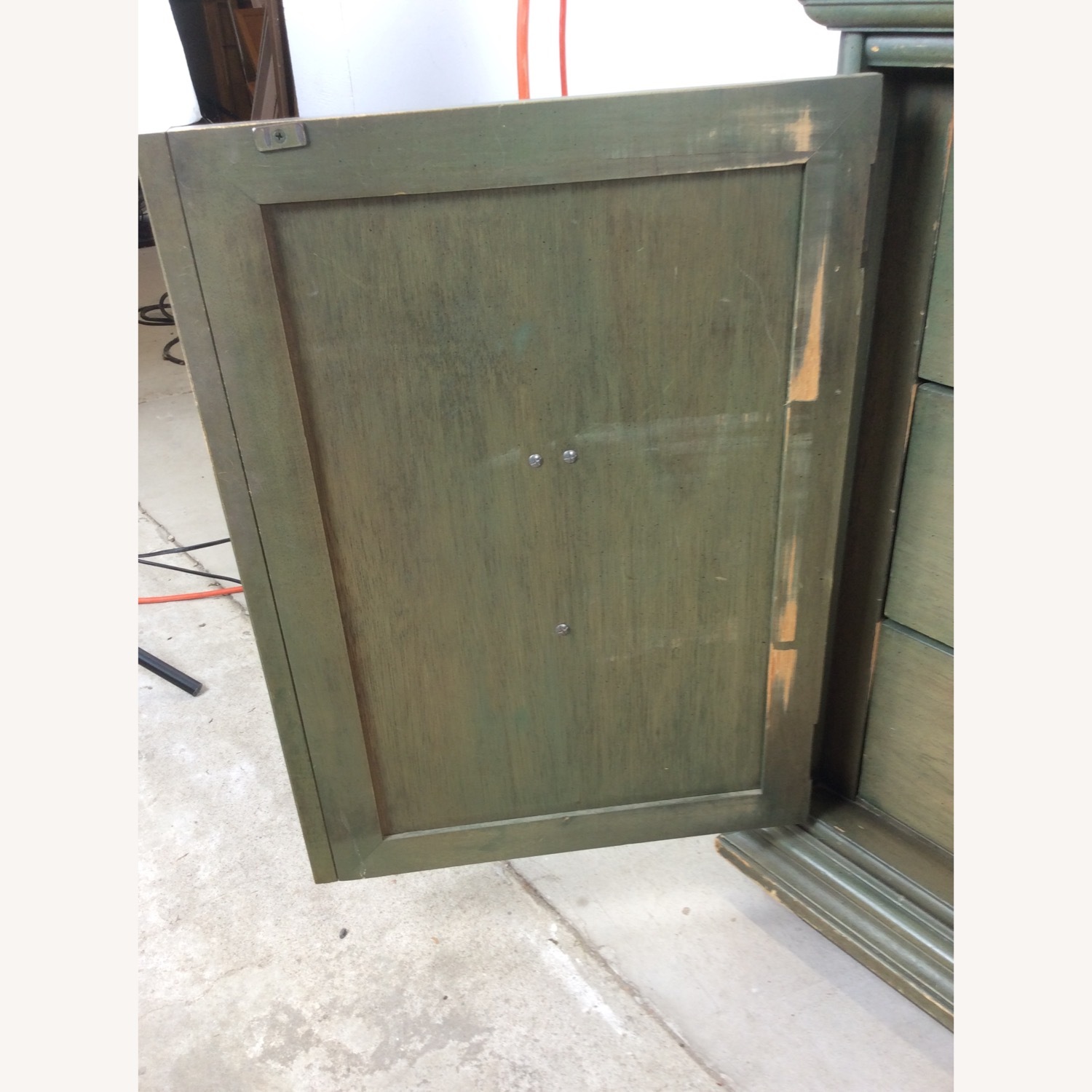 Mid Century Jade Credenza with Brass Hardware - image-17