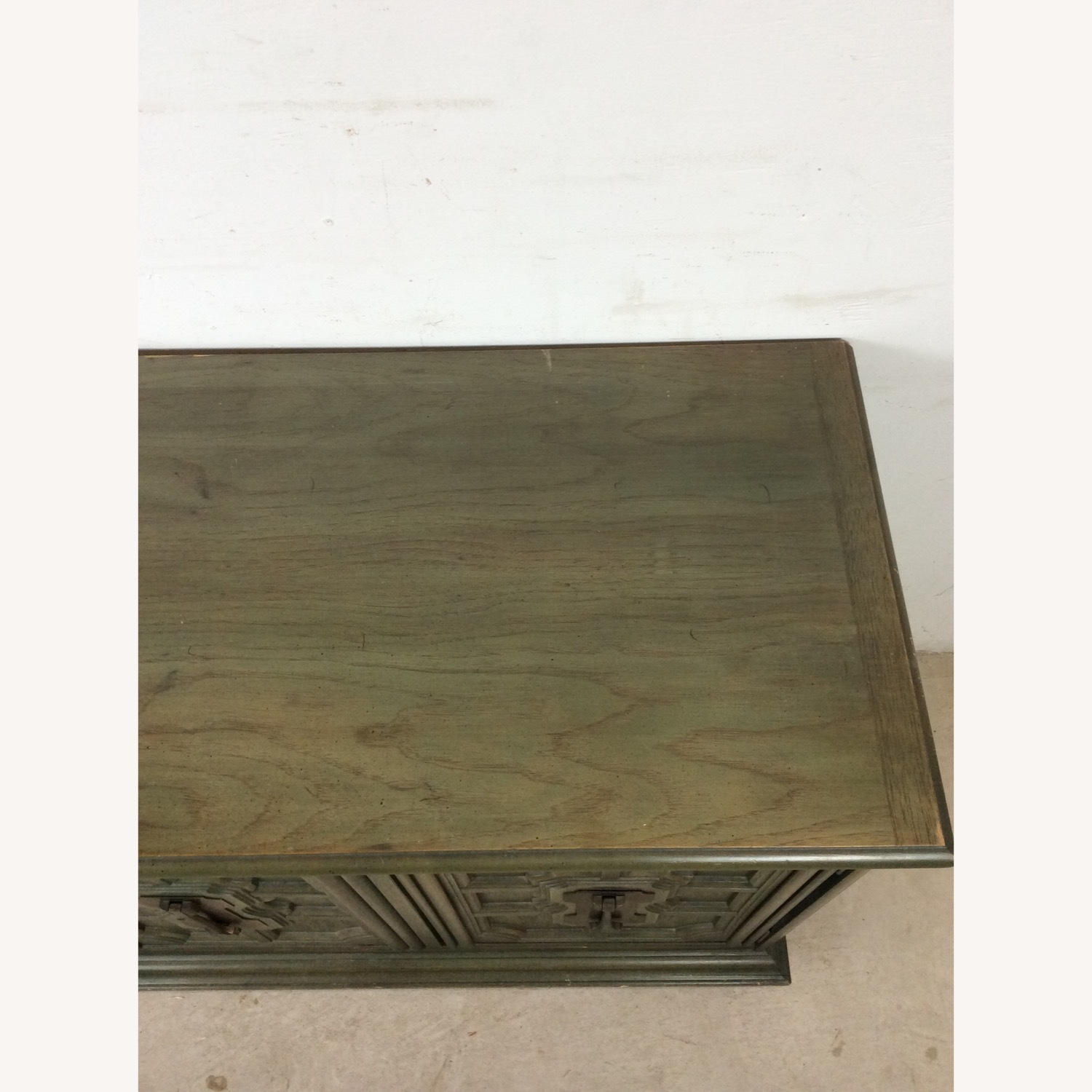 Mid Century Jade Credenza with Brass Hardware - image-13