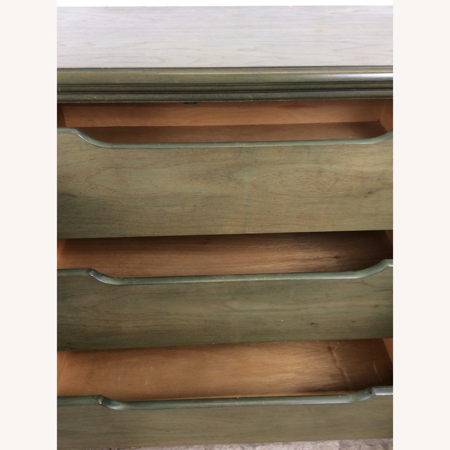 Mid Century Jade Credenza with Brass Hardware - image-22