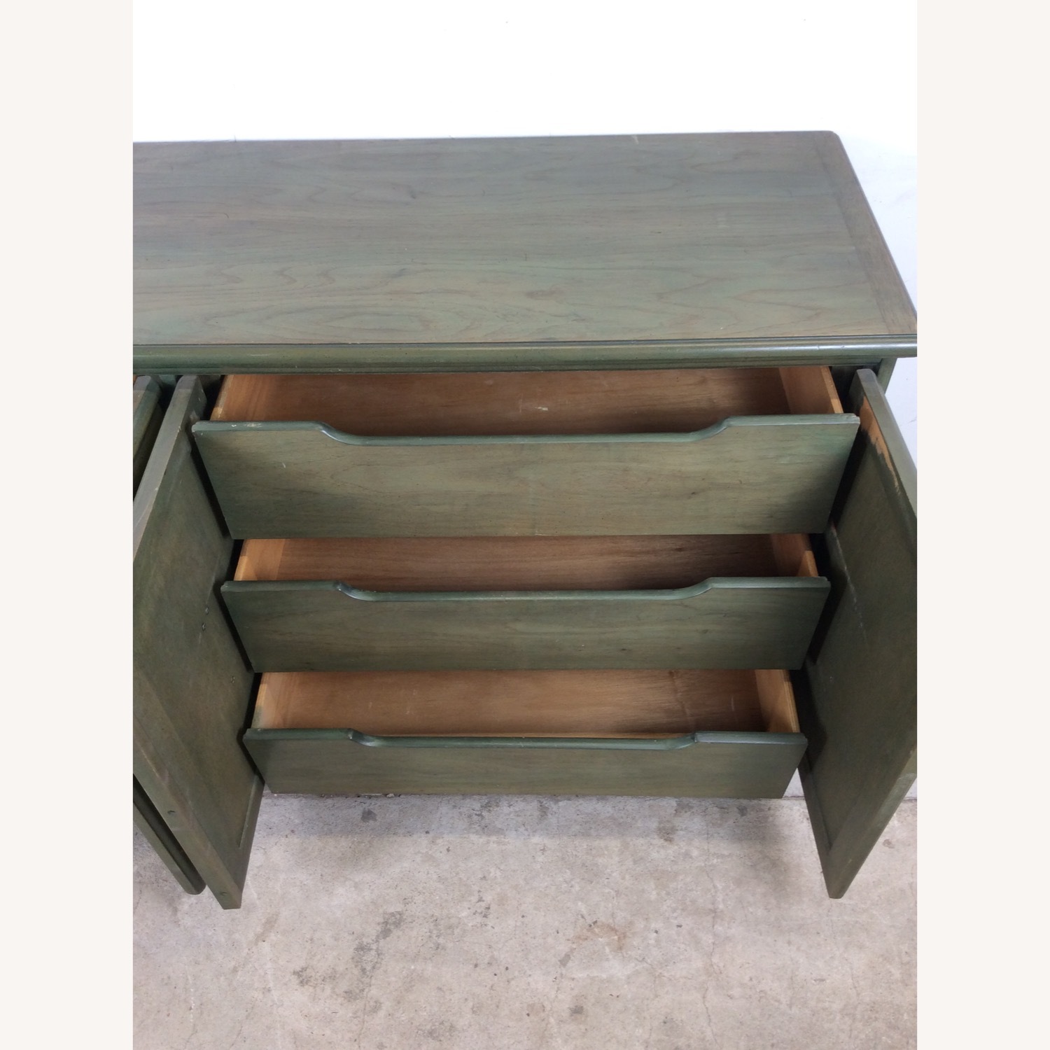 Mid Century Jade Credenza with Brass Hardware - image-20