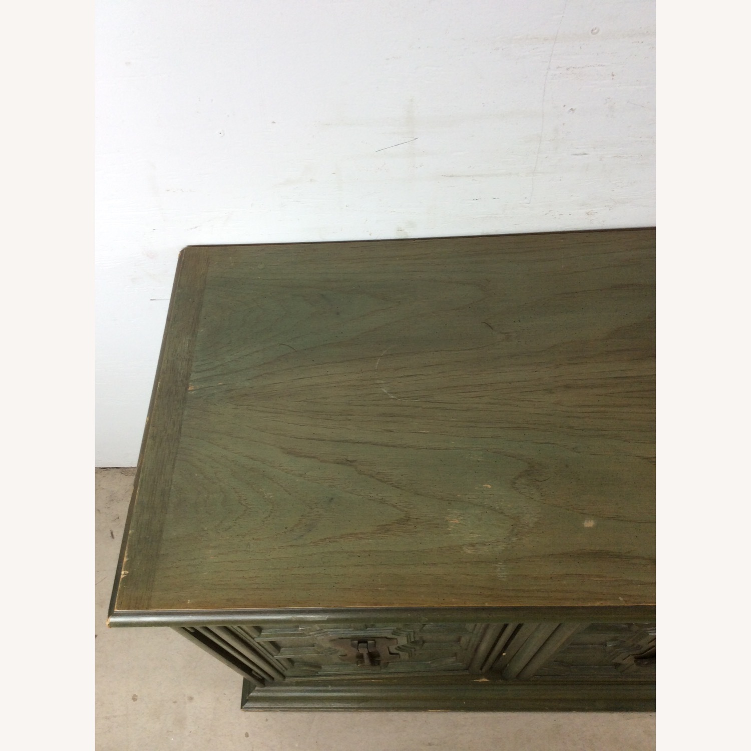 Mid Century Jade Credenza with Brass Hardware - image-12