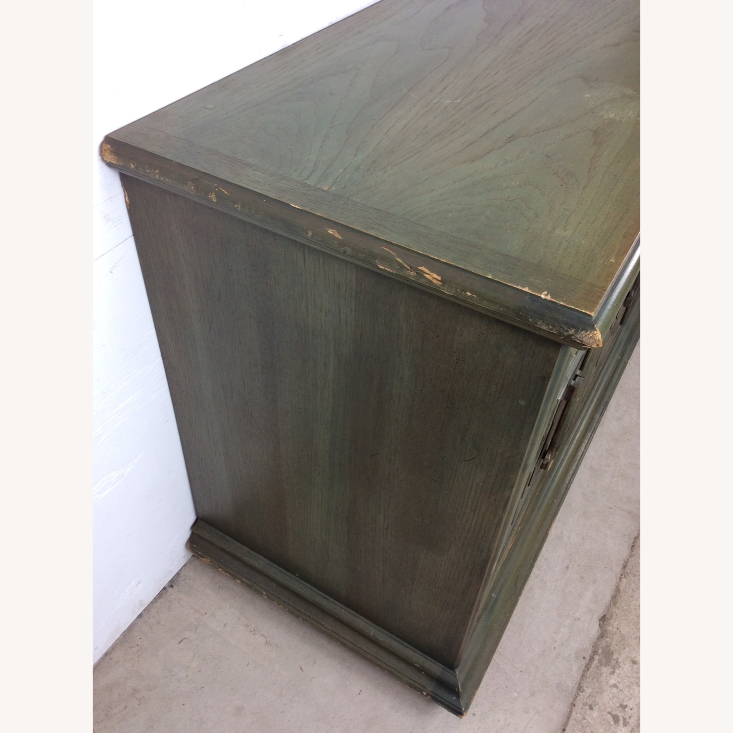 Mid Century Jade Credenza with Brass Hardware - image-6