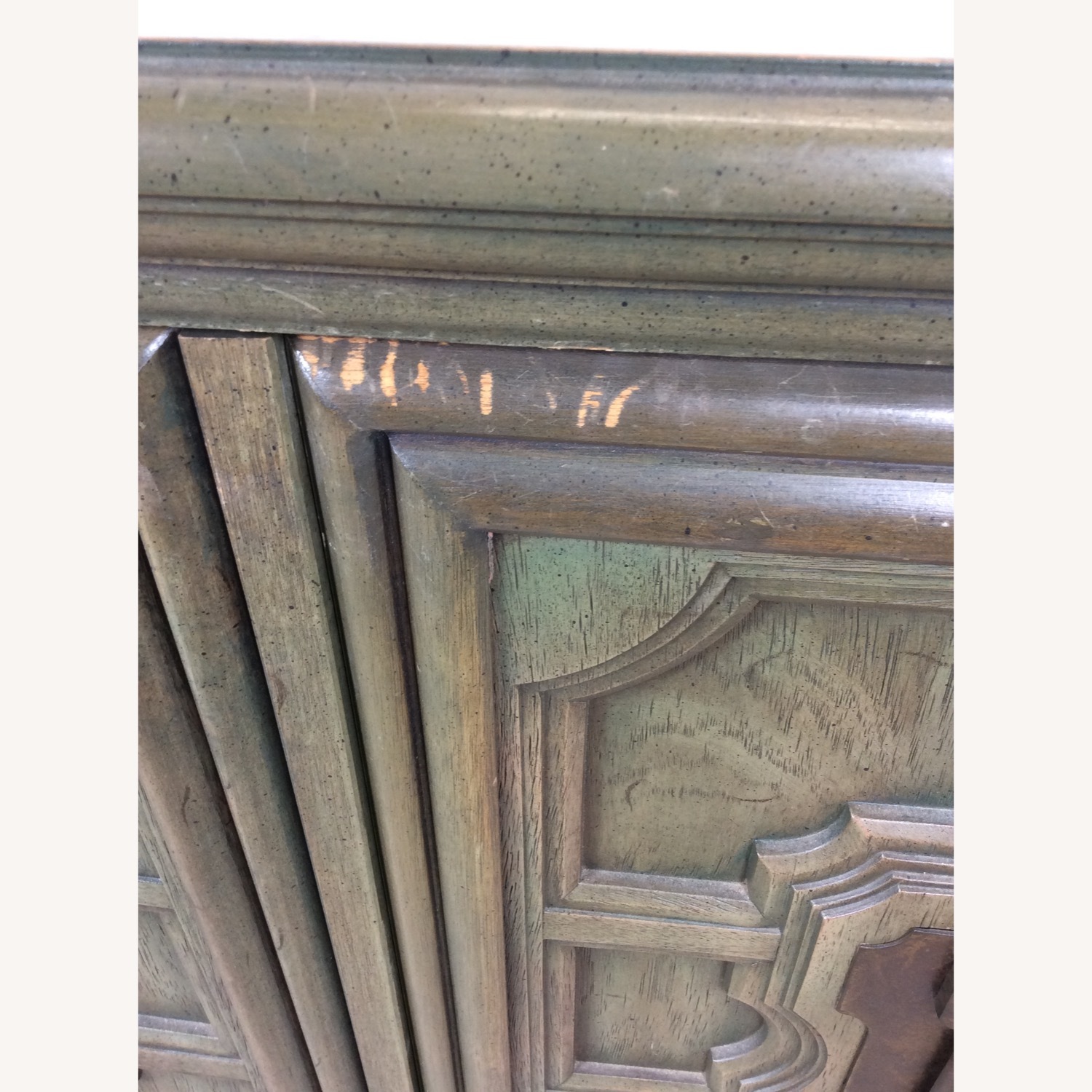 Mid Century Jade Credenza with Brass Hardware - image-7