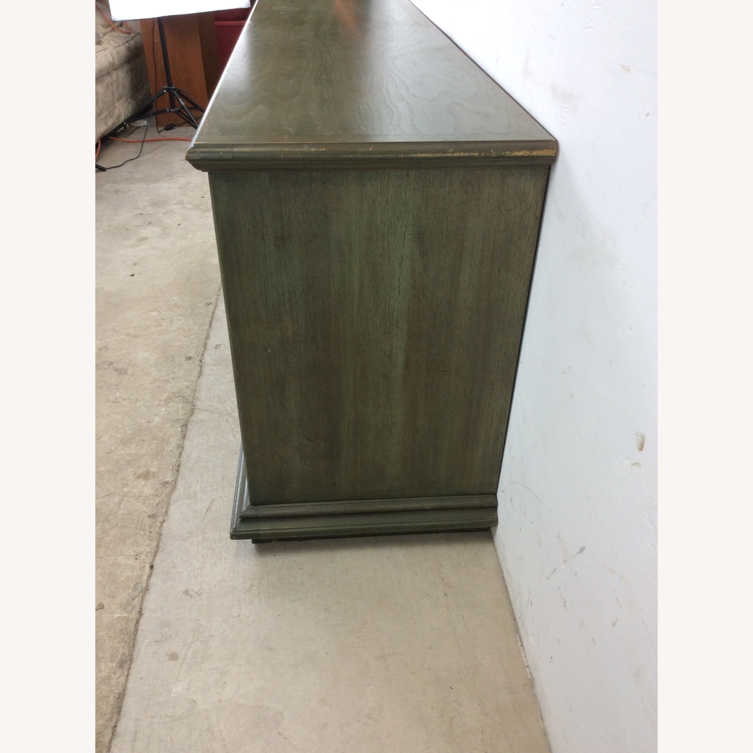 Mid Century Jade Credenza with Brass Hardware - image-4