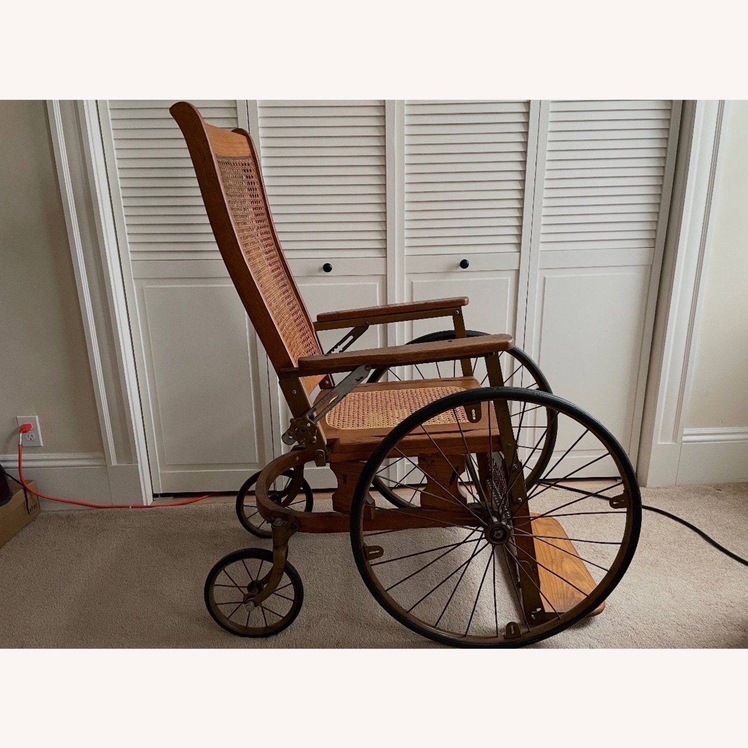 Vintage/Antique Natural Wood Accent Chair - image-2