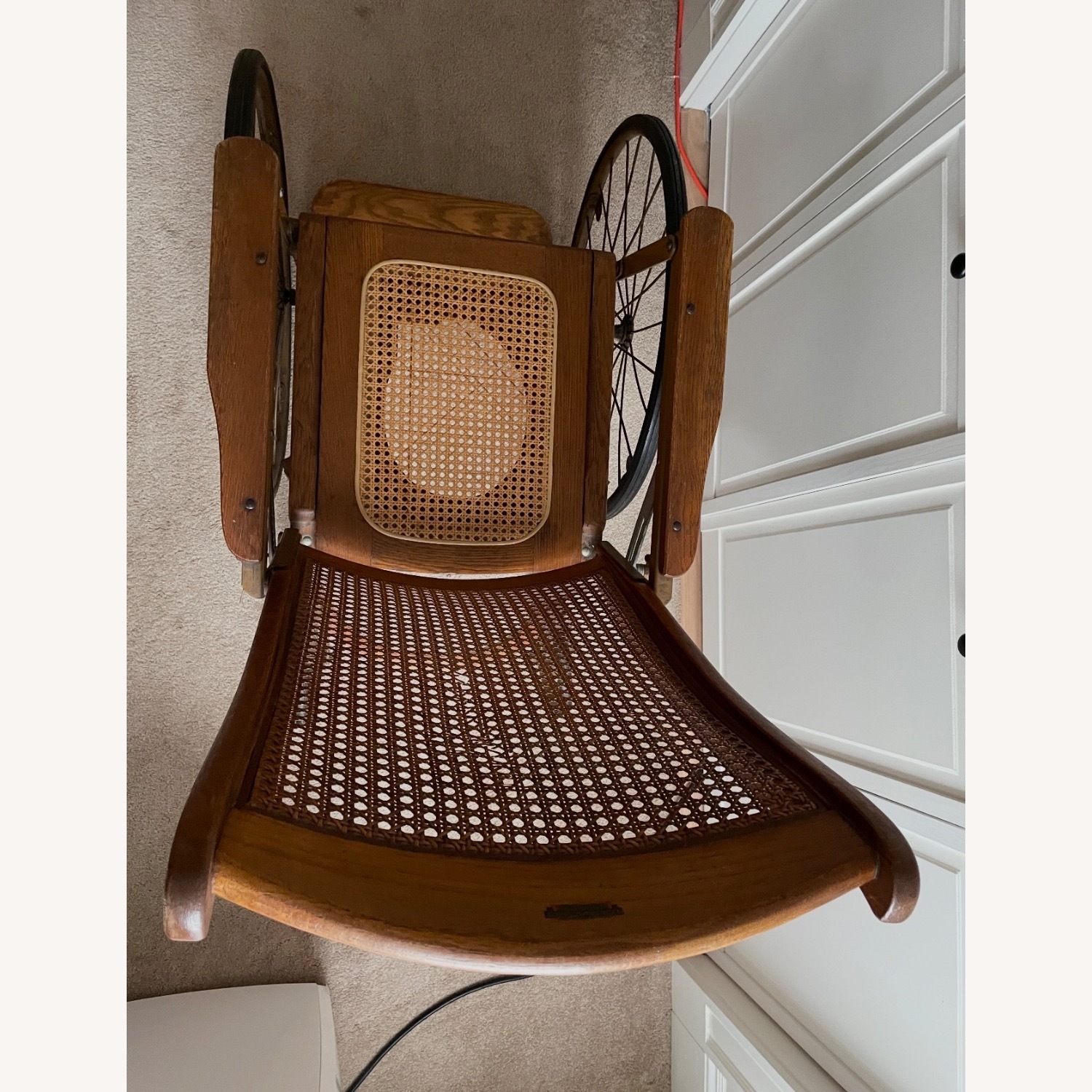 Vintage/Antique Natural Wood Accent Chair - image-8