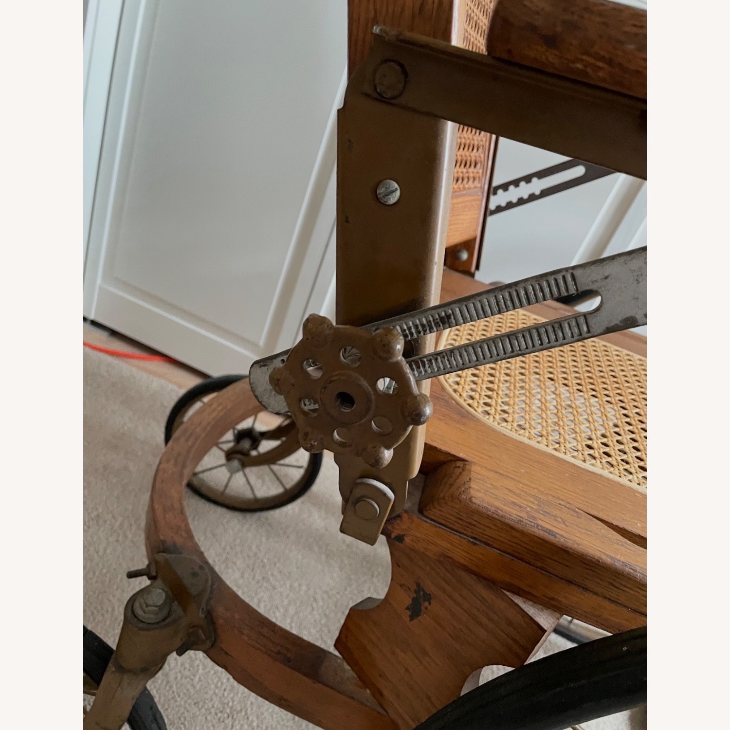 Vintage/Antique Natural Wood Accent Chair - image-7