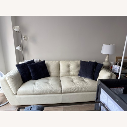 Used 2 belarely used leather sofas for sale on AptDeco