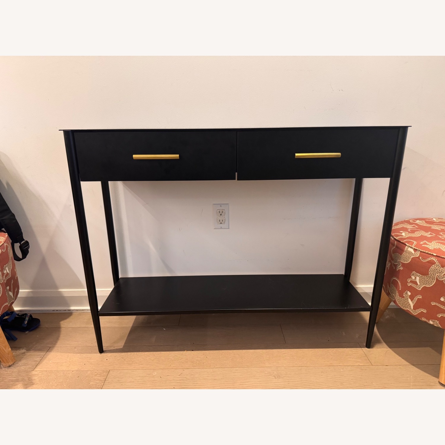 West Elm Black Metalwork Console - image-1