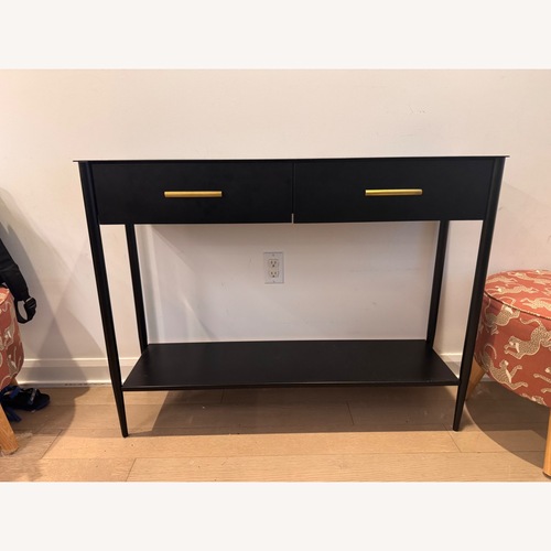 Used West Elm Black Metalwork Console for sale on AptDeco