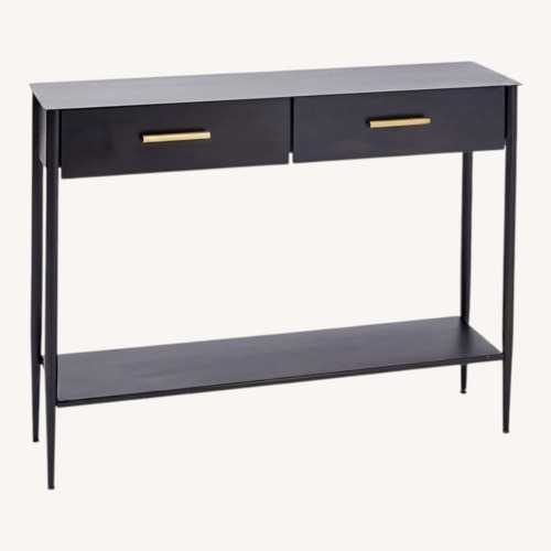 Used West Elm Black Metalwork Console for sale on AptDeco