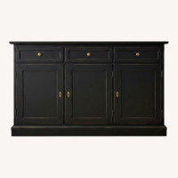 West Elm Black Wood Sideboard
