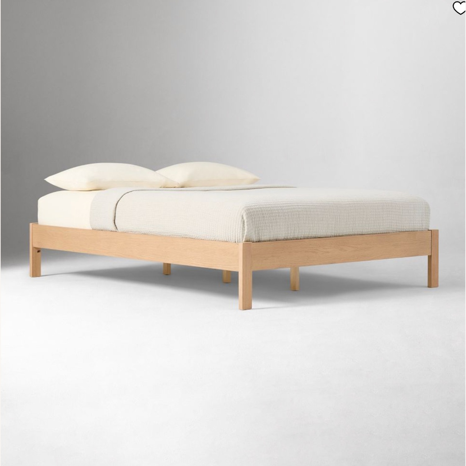 West Elm Simple White Wood Full Bed - image-1