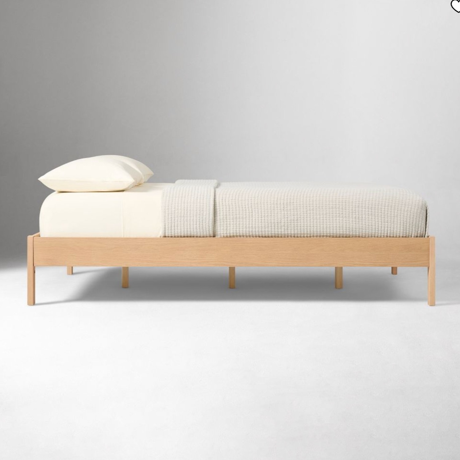 West Elm Simple White Wood Full Bed - image-2