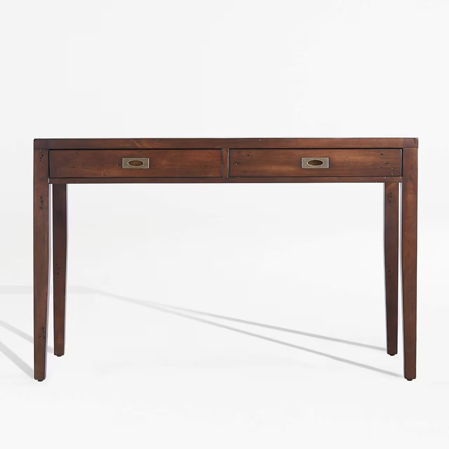 Crate & Barrel Morris 48" Chocolate Brown Writing Desk - image-5
