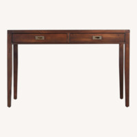 Crate & Barrel Morris 48" Chocolate Brown Writing Desk