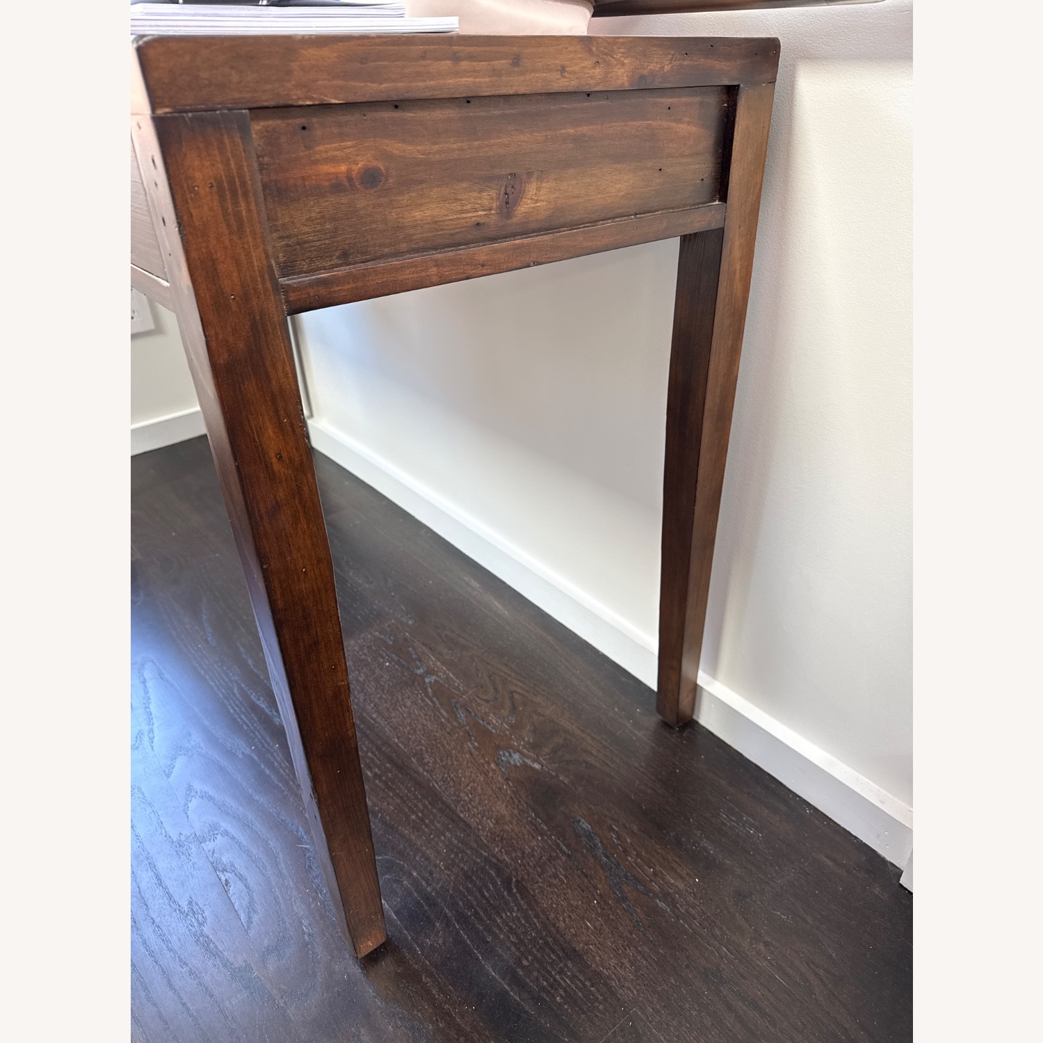 Crate & Barrel Morris 48" Chocolate Brown Writing Desk - image-2