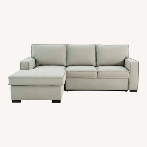 Used Bob's Discount Furniture Playmax Light Gray Chaise Lounge for sale on AptDeco