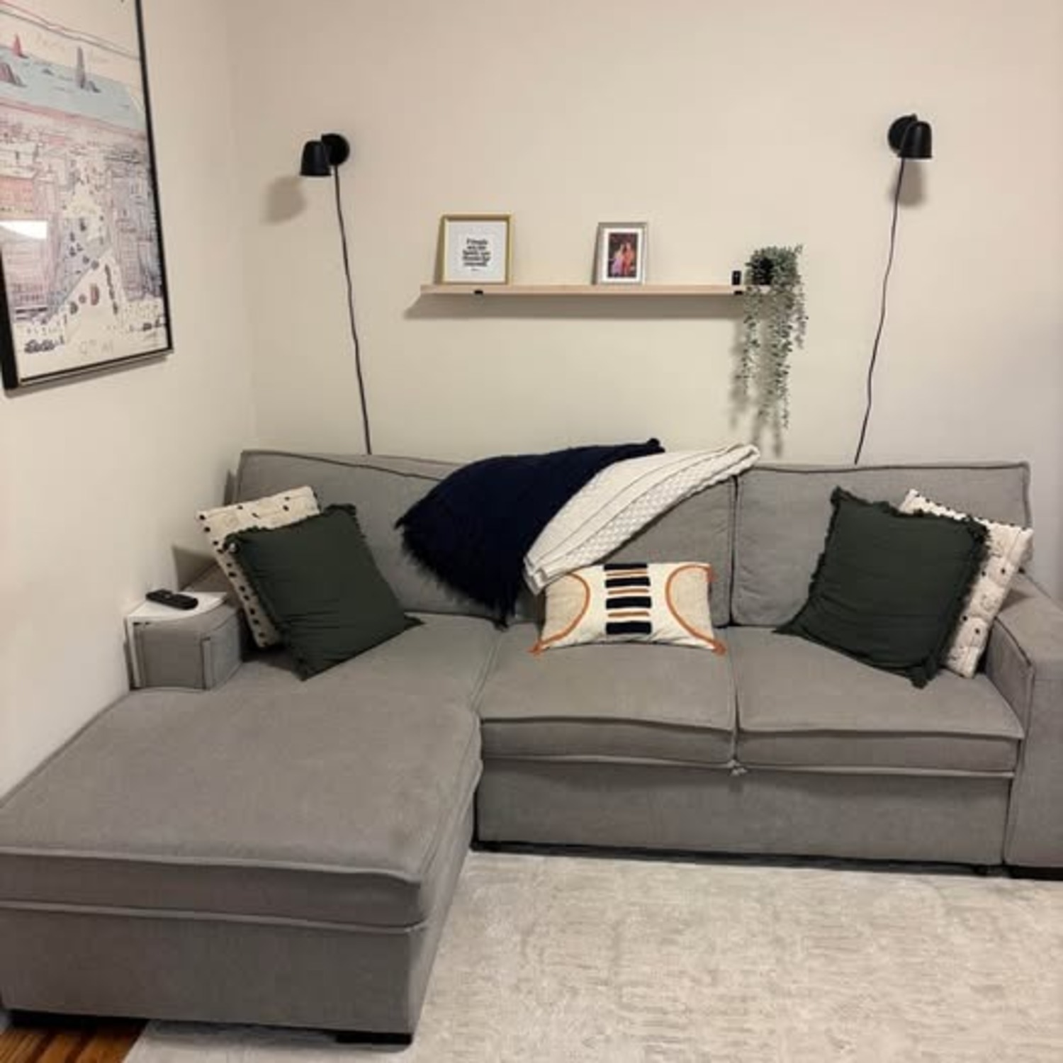 Bob's Discount Furniture Playmax Light Gray Chaise Lounge - image-2