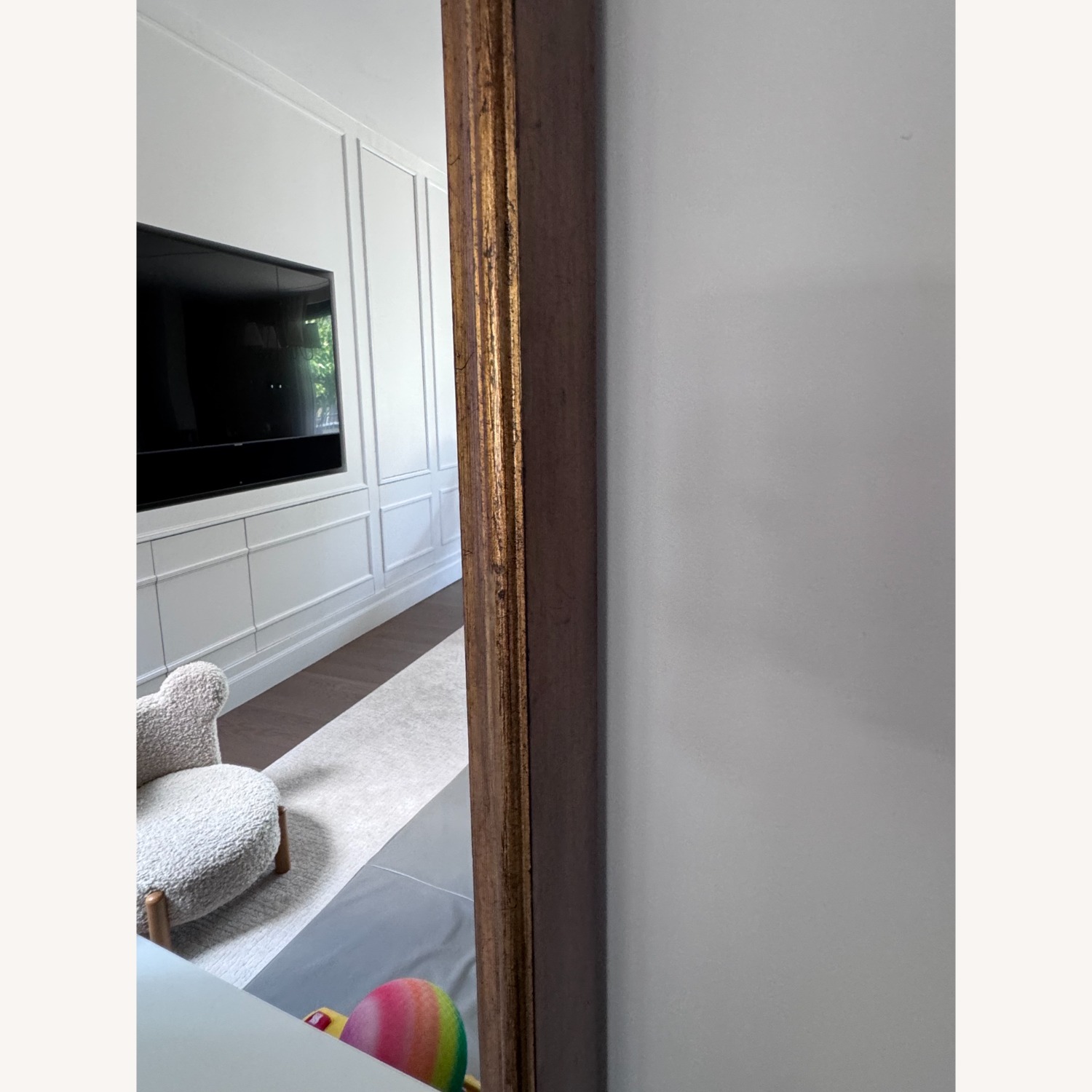 Restoration Hardware Salon Gold Glass Wall Mirror - image-2