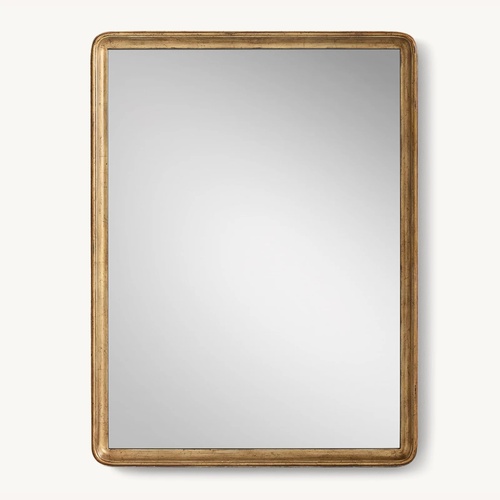 Used Restoration Hardware Salon Gold Glass Wall Mirror for sale on AptDeco