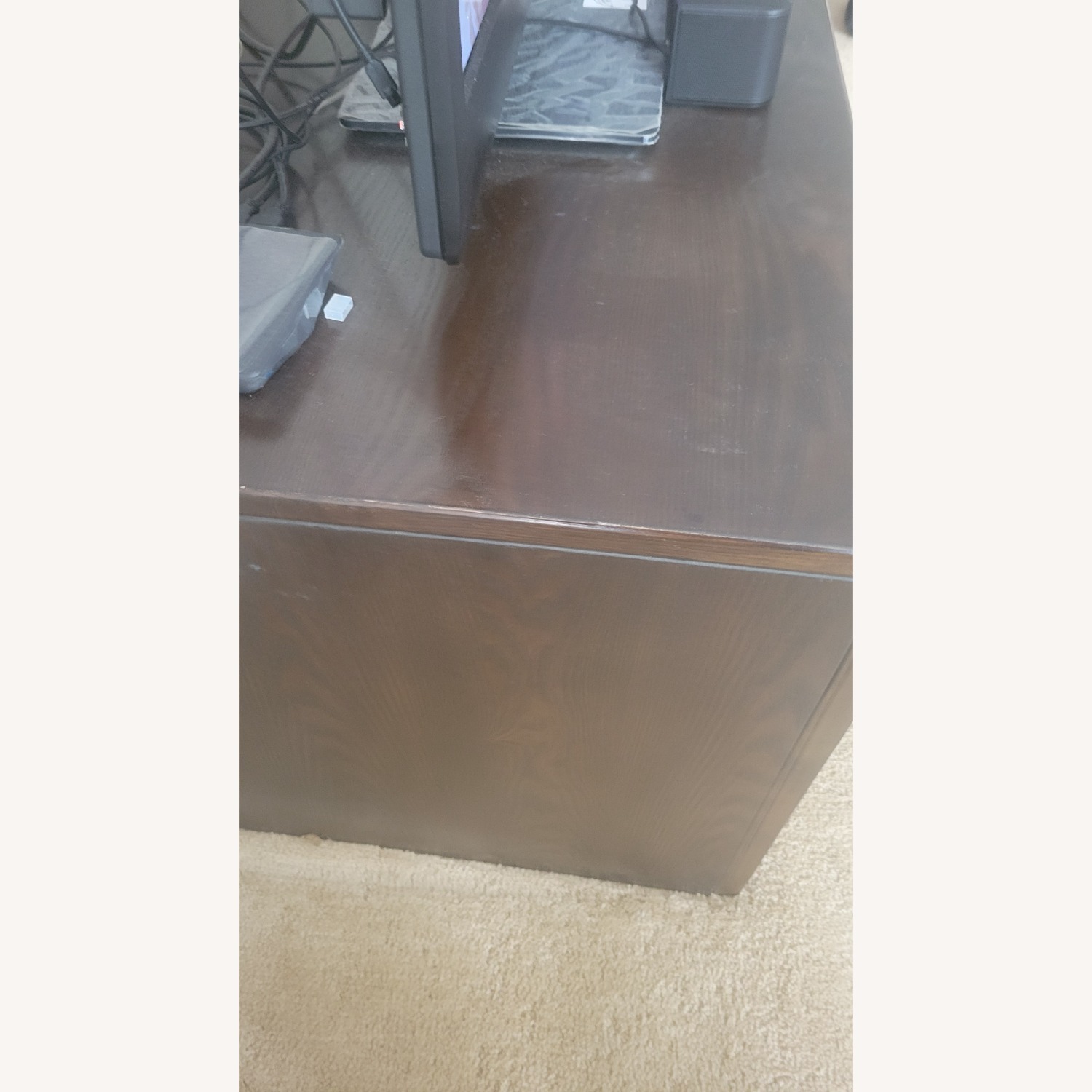 Mahogany TV Console with Storage - image-3