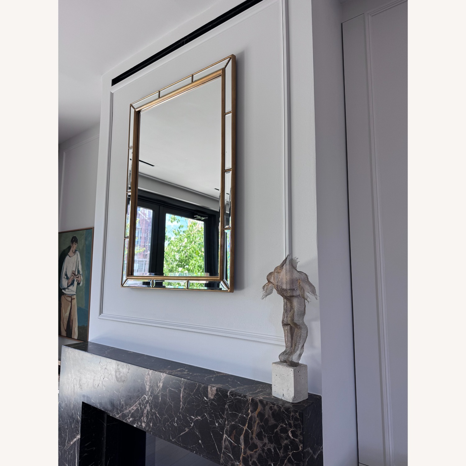 Kathy Kuo Home Plaza Classic Beveled Mirror - image-4