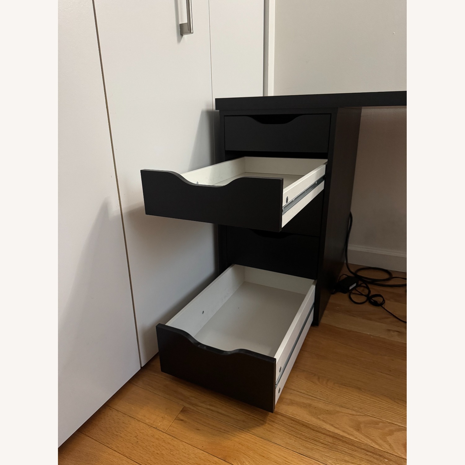 Hudson Yards Black Desk With Drawers - image-2