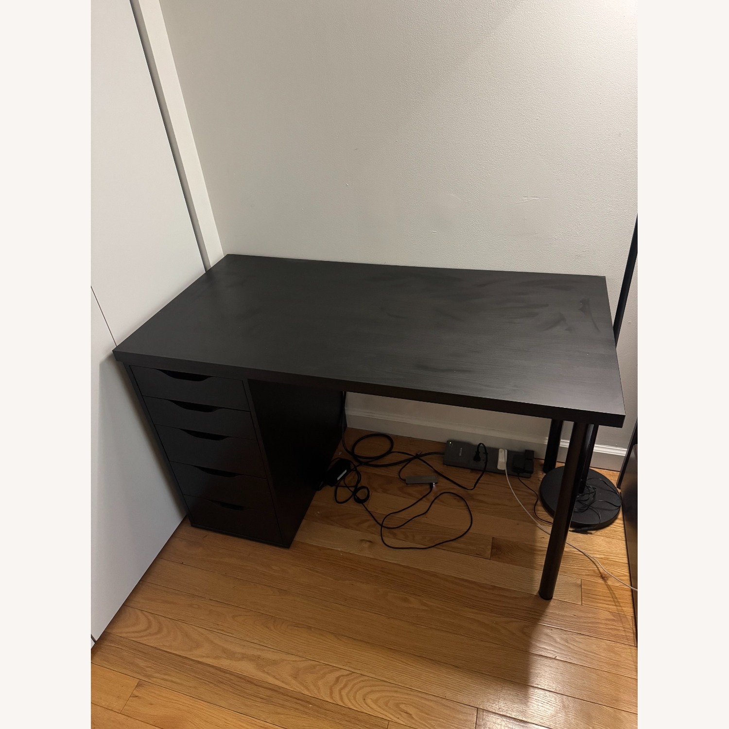 Hudson Yards Black Desk With Drawers - image-1