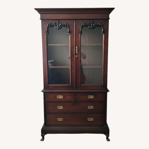 Used Antique Burmese Teak China Cabinet for sale on AptDeco