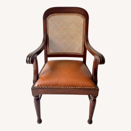 Used Vintage Anglo-Indian Antique Hardwood Accent Chair for sale on AptDeco