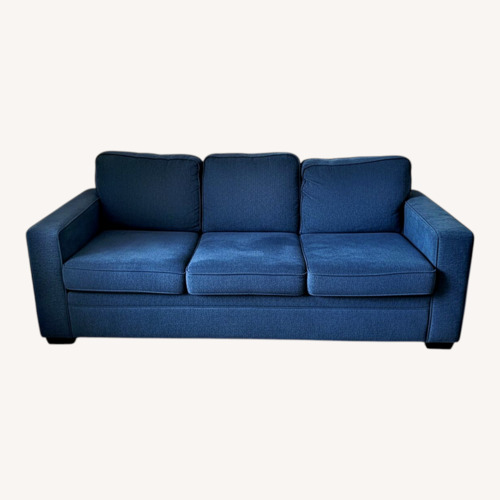 Used Blue Sofa With Storage and Console for sale on AptDeco