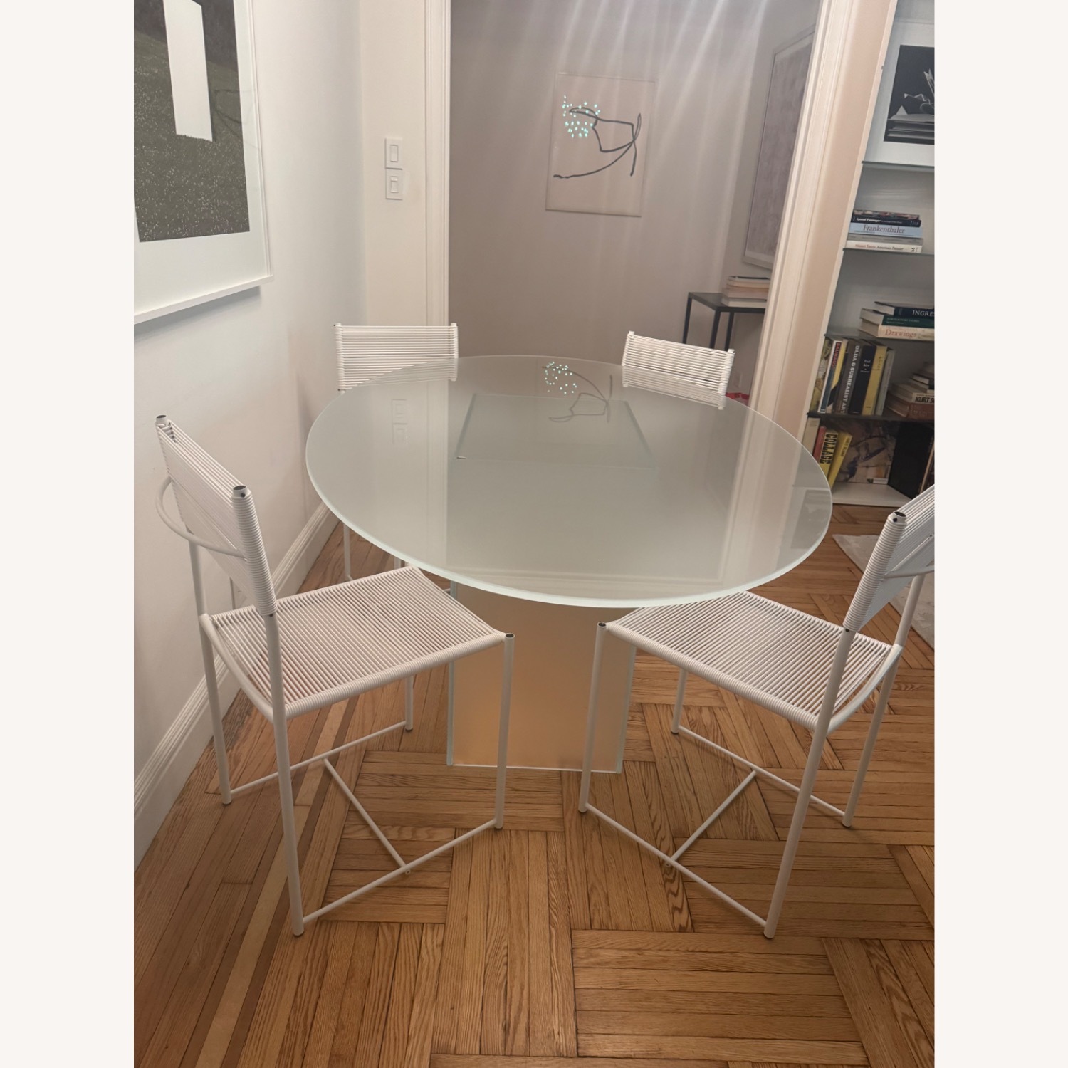 Custom Crafted Oval Glass Dining Table - image-1