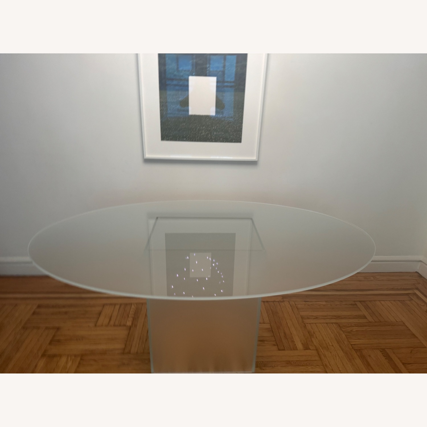 Custom Crafted Oval Glass Dining Table - image-3