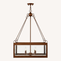 Lowcountry Calibogue Dark Brown Metal Ceiling Lamp