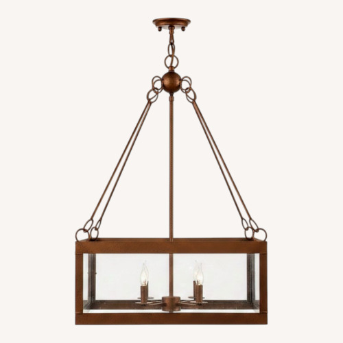 Used Lowcountry Calibogue Dark Brown Metal Ceiling Lamp for sale on AptDeco