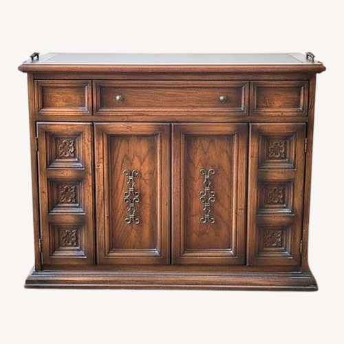 Used Vintage/Antique Dark Brown Wood Sideboard for sale on AptDeco