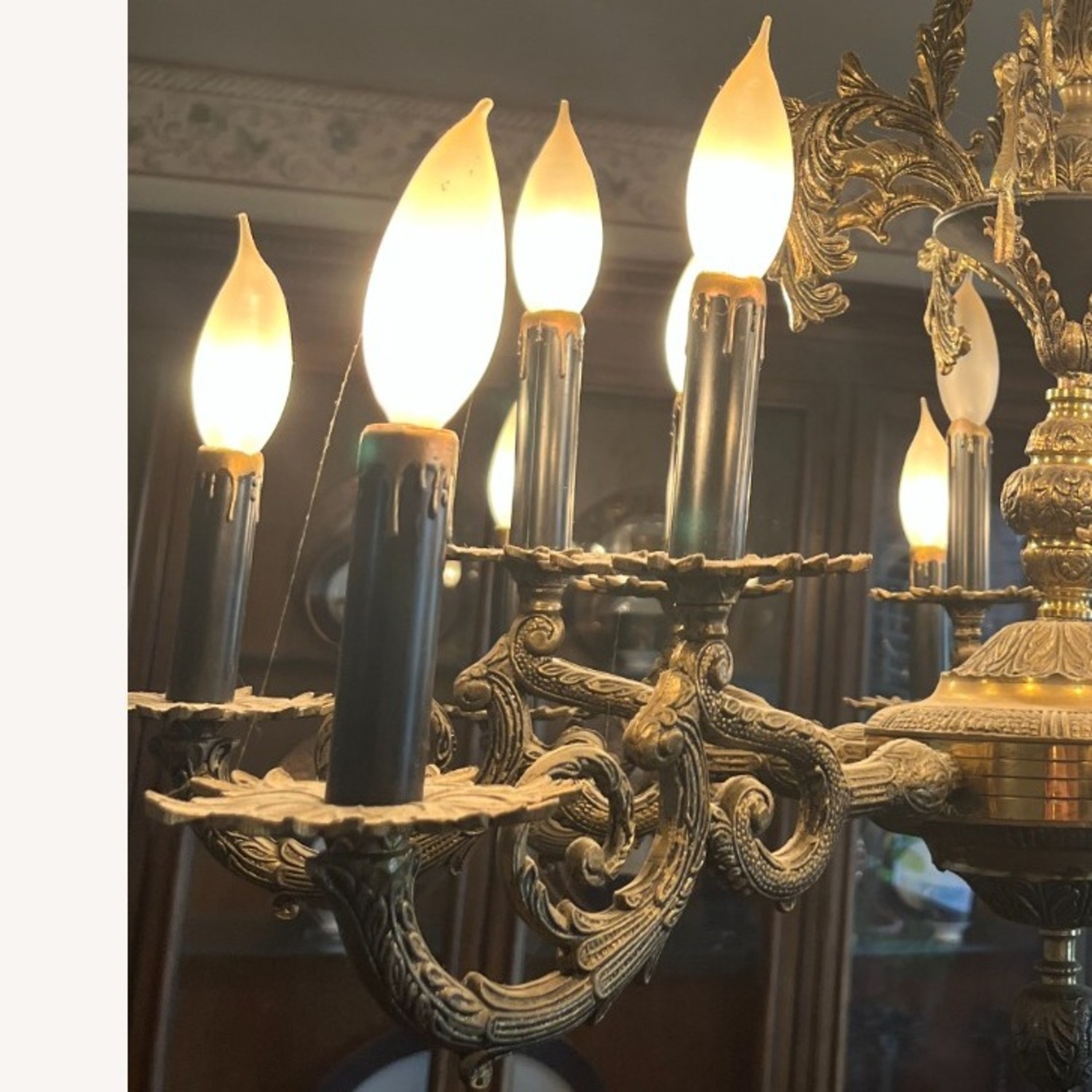 Antique Gold Brass Ceiling Lamp - image-3