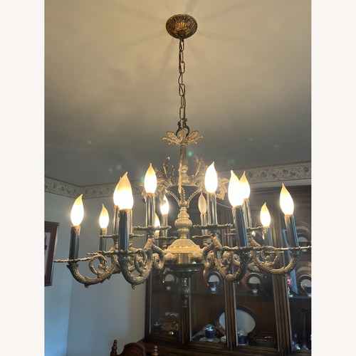 Used Antique Gold Brass Ceiling Lamp for sale on AptDeco