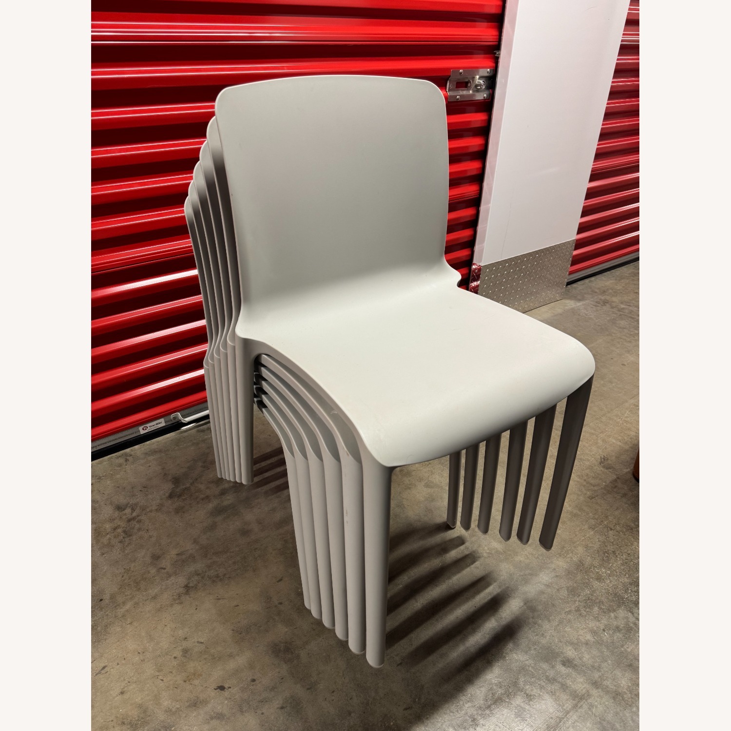 Casprini Tiffany Light Gray Plastic Dining Chairs - image-3